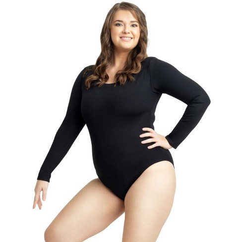 Capezio Black Women's Team Basics Long Sleeve Leotard, X-Small