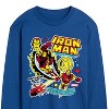 Men's - Marvel - Iron Man Sticker Style Long Sleeve Graphic T-Shirt - 2 of 4