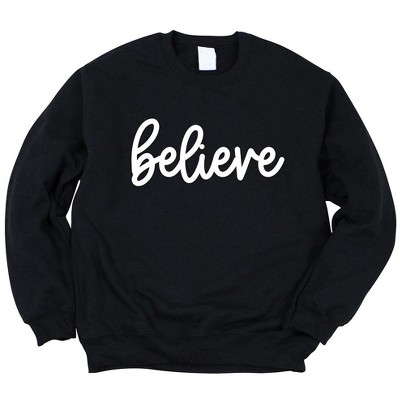 Simply Sage Market Women's Graphic Sweatshirt Believe Bold Cursive