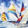 Hart Puzzles Sailboats by Kathleen Parr McKenna, 24 x 30 1000 Piece Puzzle - 4 of 4