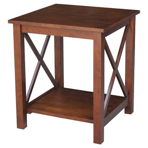 International Concepts Unfinished Portman Accent Table, Brown