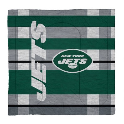 NFL New York Jets Heathered Stripe Queen Bed in a Bag - 3pc — фото 2
