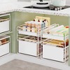Carbon Steel Kitchen Cabinet Pull-Out Basket Under Sink Rack Multi-Function Bowl And Dish Seasoning Storage Rack Pull-Out Layered Shelf - 3 of 4