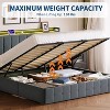 Lift Up Storage Bed Frame , Velvet Upholstered Hydraulic Platform Bed Storage Headboard , Wooden Slats, No Box Spring Needed - 3 of 4