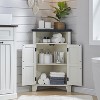 SinCiDo Bathroom Corner Cabinet w/Barn Door & Adjustable Shelf, Farmhouse Small Storage Cabinet for Bathroom, Living Room - 4 of 4