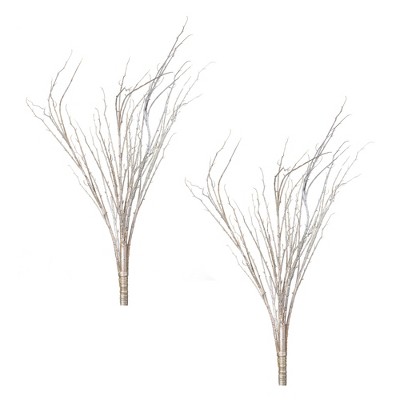 Melrose Snowy Flocked Branch (Set of 2)