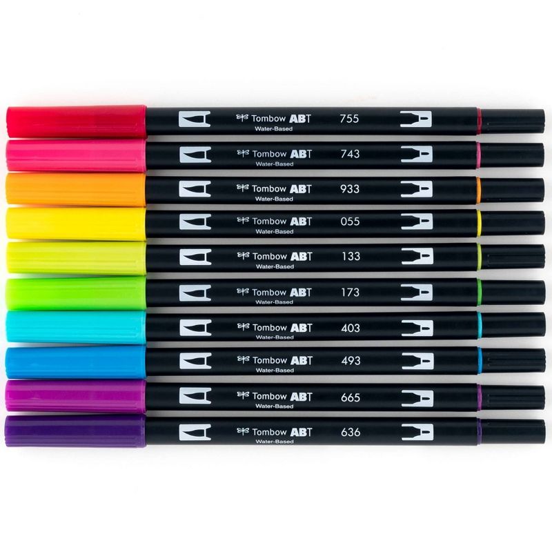 10pk Dual Brush Pen Art Markers Bright Palette - Tombow, 3 of 12