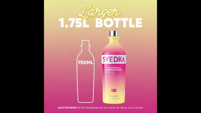 SVEDKA Strawberry Lemonade Flavored Vodka - 1.75L Bottle, 2 of 9, play video