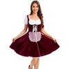 Women's Velvet Knee-Length Mock Three-Piece Mini Dress for Party - 2 of 4