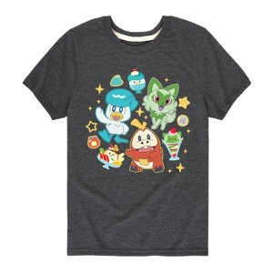 Boys' - Pokémon - Sprig Fuec Quax Cafe Short Sleeve Graphic T-Shirt - 1 of 4