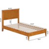 AFI Furnishings Charlotte Twin Solid Wood Low Profile Platform Bed in Light Toffee - 2 of 4