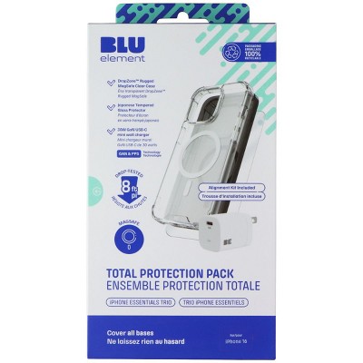 BLU Element Total Protection Pack for MagSafe for Apple iPhone 16 - Clear