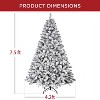 SUGIFT 7.5ft Pre-Lit Snow Flocked Artificial Christmas Tree W/1500 Branch Tips and 550 Remote-Controlled Warm-White & Multicolored Lights - 4 of 4