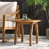 Sapphtopaz Outdoor End Table Modern Outdoor Side Table, Wood Patio Table Small Table for Backyard, Balcony, Porch - 2 of 4