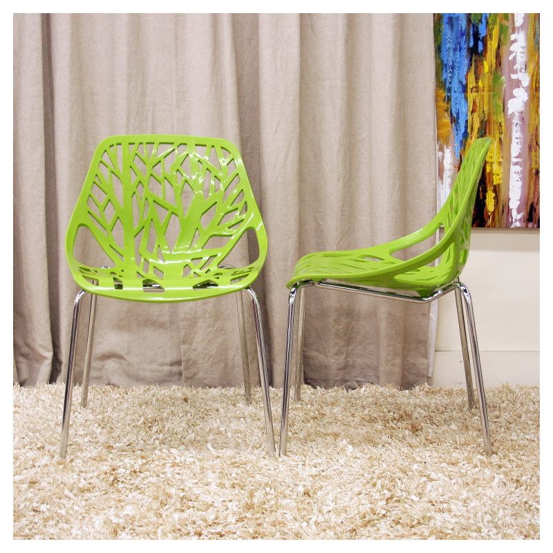 Birch Sapling Plastic Modern Dining Chair (Set Of 2) - Baxton Studio, 3 of 5