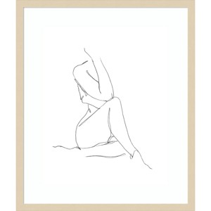 22" x 26" Nude Contour Sketch I by Ethan Harper Framed Wall Art Print - Amanti Art - 1 of 4