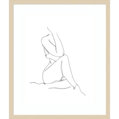 22 X 26 Nude Contour Sketch I By Ethan Harper Framed Wall Art Print Amanti Art Target