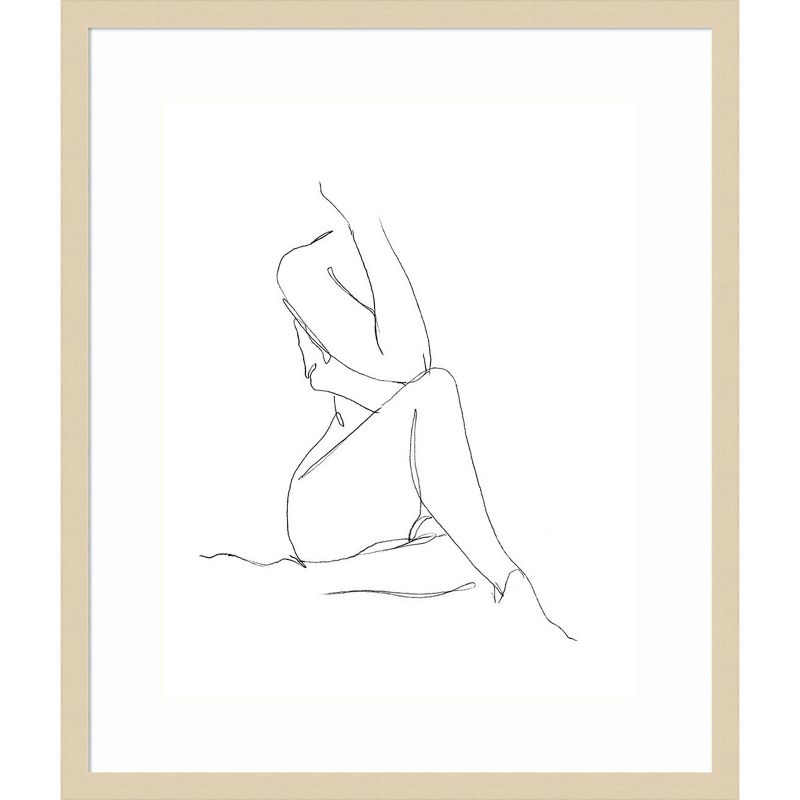 22&#34; x 26&#34; Nude Contour Sketch I by Ethan Harper Framed Wall Art Print - Amanti Art, 1 of 9