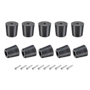 Unique Bargains Round Non-Slip Furniture Protector with Stainless Steel Washer and Screws 10 Pcs - 1 of 4