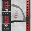 ER KANG Power Rack Cage Squat Rack Attachments-Fit 2.36"x 2.36" Tube with 1" Hole, 800LBS Capacity (1 Pair) - 2 of 4