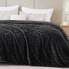 Attop Fleece Blanket King Size – 3D Ribbed Jacquard Soft and Warm Decorative Fuzzy Blankets – Cozy, Fluffy - 2 of 4