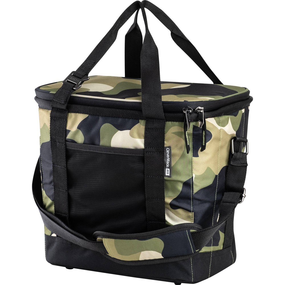 CleverMade Tahoe 17qt Collapsible Cooler with Shoulder Strap and Bottle Opener - Camo