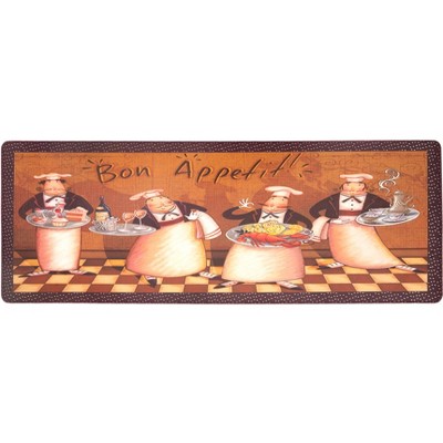 World Rug Gallery Bon Appetit Cushioned Anti-fatigue Kitchen Mat