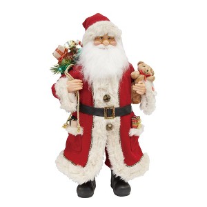 Season's Designs 24" Animated Musical LED Red Santa with Teddy Christmas Indoor Decoration for Mantel and Tabletop Requires AAA Batteries (Not - 1 of 1