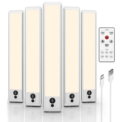 5-Pack 9.06in Under Cabinet Lights Remote Control,Motion Sensor,Dimmable - EZVALO
