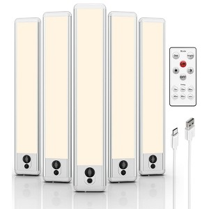 5-Pack 9.06in Under Cabinet Lights Remote Control,Motion Sensor,Dimmable - EZVALO - 1 of 4