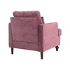 CAVINAS Chenille Upholstered Accent Chair with Solid Wood Frame,Comfortable Arm Chairs for Bedroom,Reading Room,Beige - 4 of 4