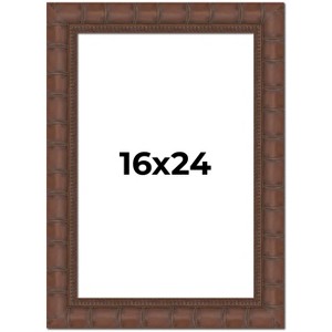 PosterPalooza | 16x24 Wide Bamboo Picture Frame, UV Acrylic, 4 Finishes - Brown, Black, Silver, and Natural - 1 of 4