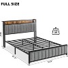 Acekool Upholstered Platform Bed Frame with Storage Headboard, USB Ports & Strong Metal Slats - 2 of 4