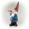 12" Hunting Shirt Magnesium Oxide Garden Gnome Statue Blue - Alpine Corporation - 3 of 4