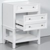 24" Bathroom Vanity Cabinet Base Only, Freestanding White Storage Cabinet with Drawer and Open Shelf,Sink Not Included - 4 of 4