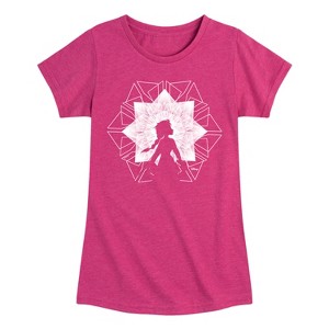 Girls' - Frozen 2 - Elsa Snowflake Fitted Short Sleeve Graphic T-Shirt - 1 of 4