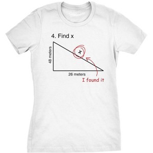 Find X T Shirt Funny Sarcastic Nerdy Math Test Teacher Tee For Women - Crazy Dog Women's T Shirt - 1 of 4