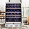 Acekool 51-Bottle Built-In Wine Cellar - White Metal Frame with Dual Zone Cooling (41-61°F) - 3 of 4
