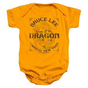 Baby Bruce Lee Text Year Of The Dragon Infant Bodysuit - 1 of 3