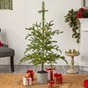 Nearly Natural 4.5-ft Pre-Lit Christmas Pine Artificial Tree in Decorative Planter - 4 of 4