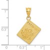 Black Bow Jewelry 14k Yellow Gold Textured Passport Pendant - 3 of 4