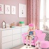 Costway  Kids Sofa Armrest Chair Couch Children Toddler Birthday Gift w/ Ottoman Pink - image 2 of 4