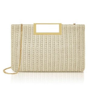 Straw Clutch Bag Woven Purse for Women Shoulder Bag Beach Casual Rattan Straw Clutch Bag Woven Purse for Women Shoulder Bag Casual  main image 3