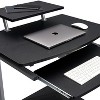 NicBex Home Office Desk Morden Computer Desk with Scroll Wheels, Adjustable Shelves, Wooden Desktop and Metal Legs for Study and Work - 4 of 4