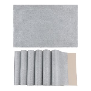 REGALWOVEN PVC Heat Resistant Wipeable Sparkle Placemats 18 x 12 Inch 6 Pcs - 1 of 4