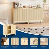 31.5" Fluted Sideboard Buffet Cabinet,Wooden Storage Cabinet with Doors and Adjustable Shelf - 3 of 4