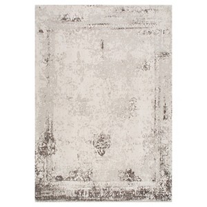 nuLOOM 2'x3' Solid Woven Area Rug Sterling Gray: Handmade Vintage Persian Style, Low Pile, Cotton & Polyester - 1 of 3