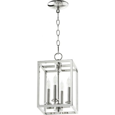 Quorum Lighting Cuboid 4 - Light Chandelier in  Polished Nickel