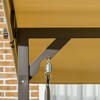 Resenkos 3-Seat Swing Chair, Cozy Porch Glider With Cushions, 3 Pillow Set, Sunshade Canopy, Khaki - 4 of 4