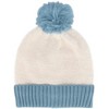 CTM Women's Two Tone Knit Winter Beanie Hat with Pom - 4 of 4
